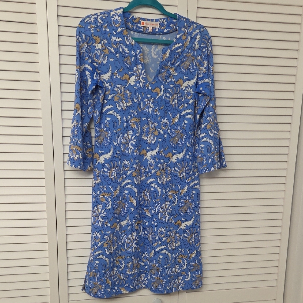 Jude Connally Blue and White Paisley Dress